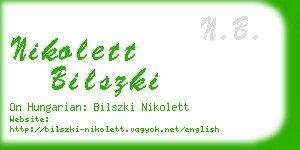 nikolett bilszki business card